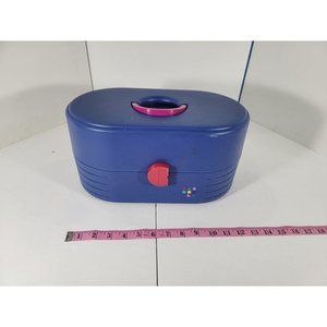 Caboodles Vintage 80s/90s Makeup Case Empty‎ Purple Blue Color